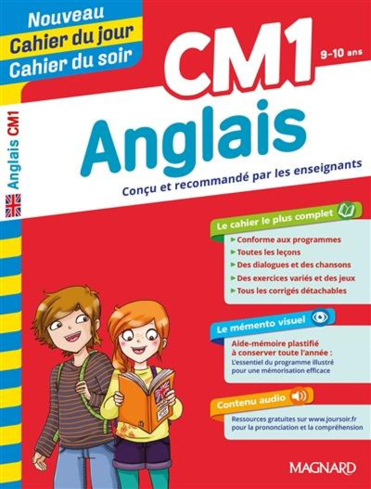 ANGLAIS CM1 - NOUVEAU CAHIER DU JOUR CAHIER DU SOIR - CONCU ET RECOMMANDE PAR LES ENSEIGNANTS - JARDINIER/BERGE - MAGNARD