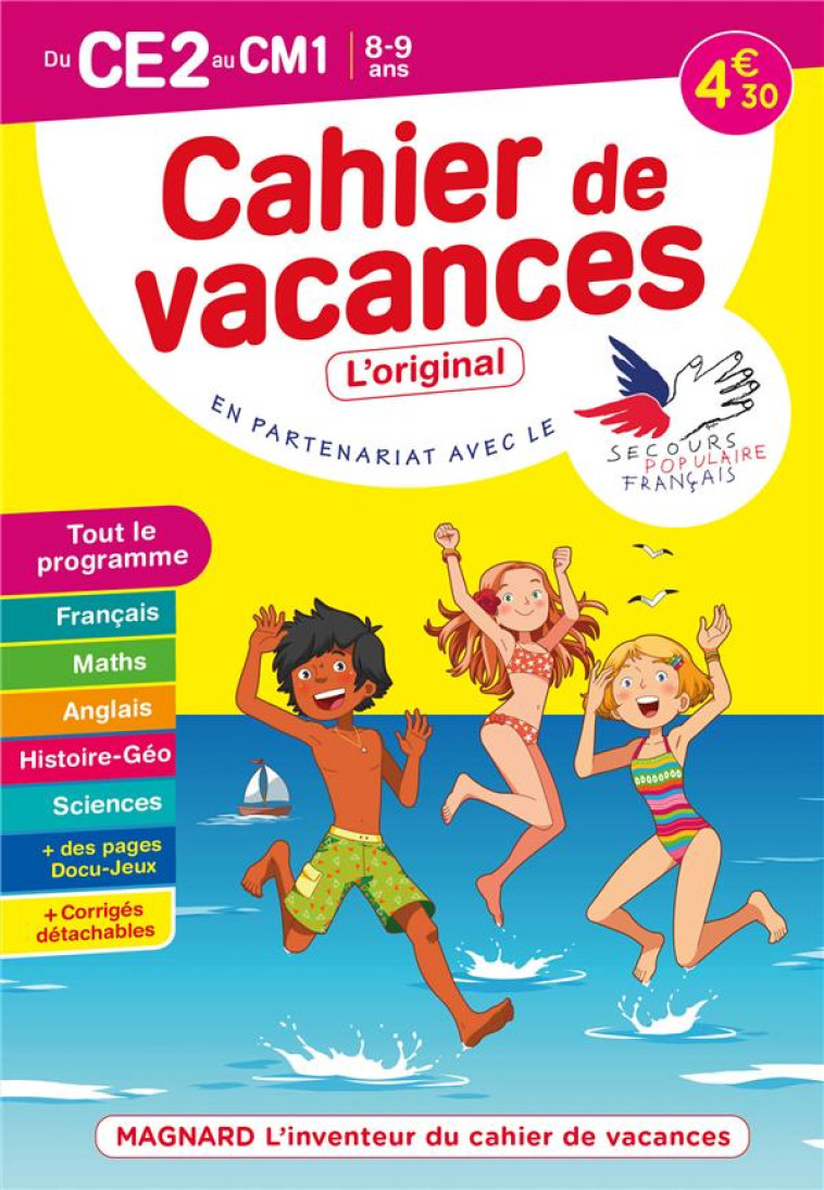 CAHIER DE VACANCES 2022, DU CE2 VERS LE CM1 8-9 ANS - MAGNARD, LINVENTEUR DU CAHIER DE VACANCES - BILHERAN/SEMENADISSE - MAGNARD