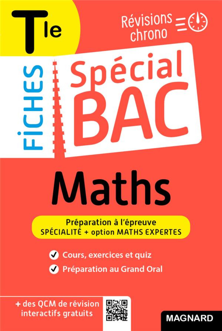 SPECIAL BAC FICHES MATHS + MATHS EXPERTES TLE BAC 2025 - TOUT LE PROGRAMME EN 61 FICHES, MEMOS, SCHE - PUNTA VITO - MAGNARD