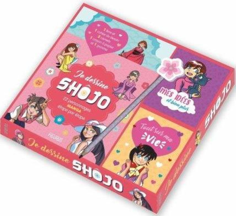 COFFRET JE DESSINE SHOJO - 22 PERSONNAGES MANGA ETAPE PAR ETAPE - TA VAN HUY - FLEURUS