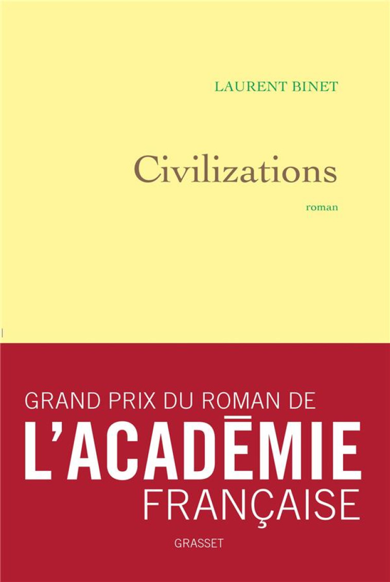 CIVILIZATIONS - BINET LAURENT - GRASSET