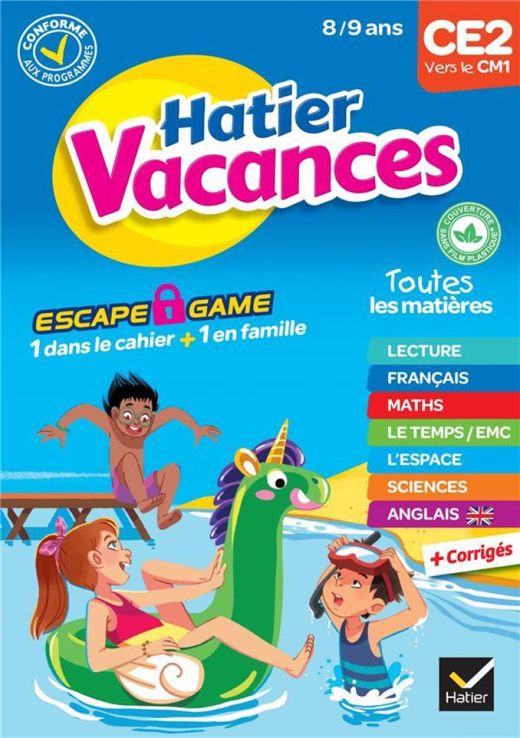 CAHIER DE VACANCES 2023 DU CE2 VERS LE CM1 8/9 ANS - POUR REVISER SON ANNEE DANS TOUTES LES MATIERES - CARDRON/LANQUETIN - HATIER SCOLAIRE