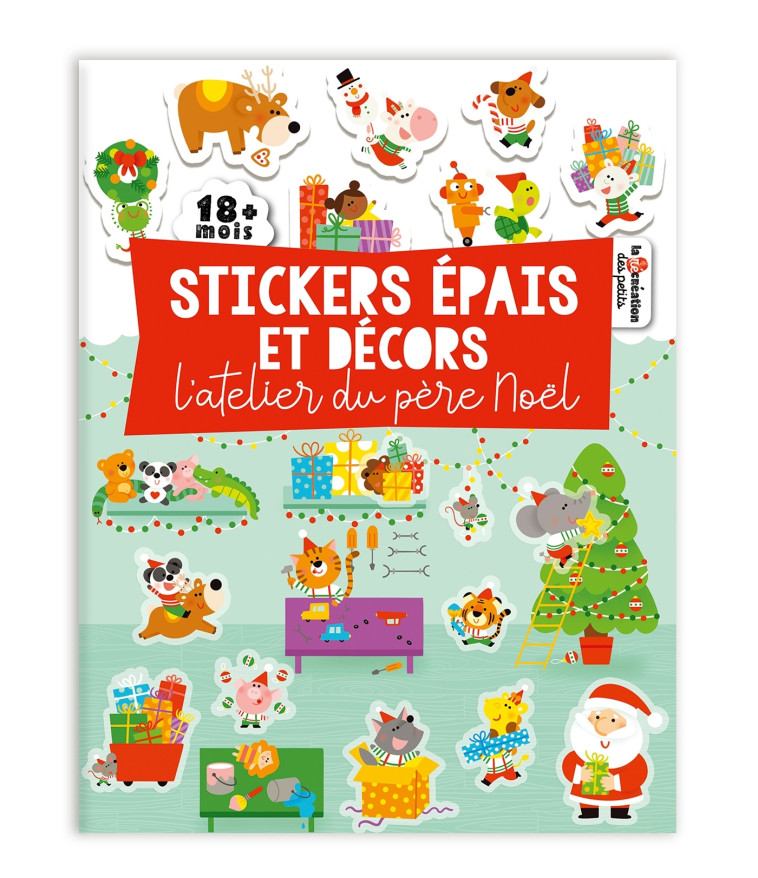 STICKERS EPAIS ET DECORS - L'ATELIER DU PERE NOEL - Marie Morey - DEUX COQS D OR