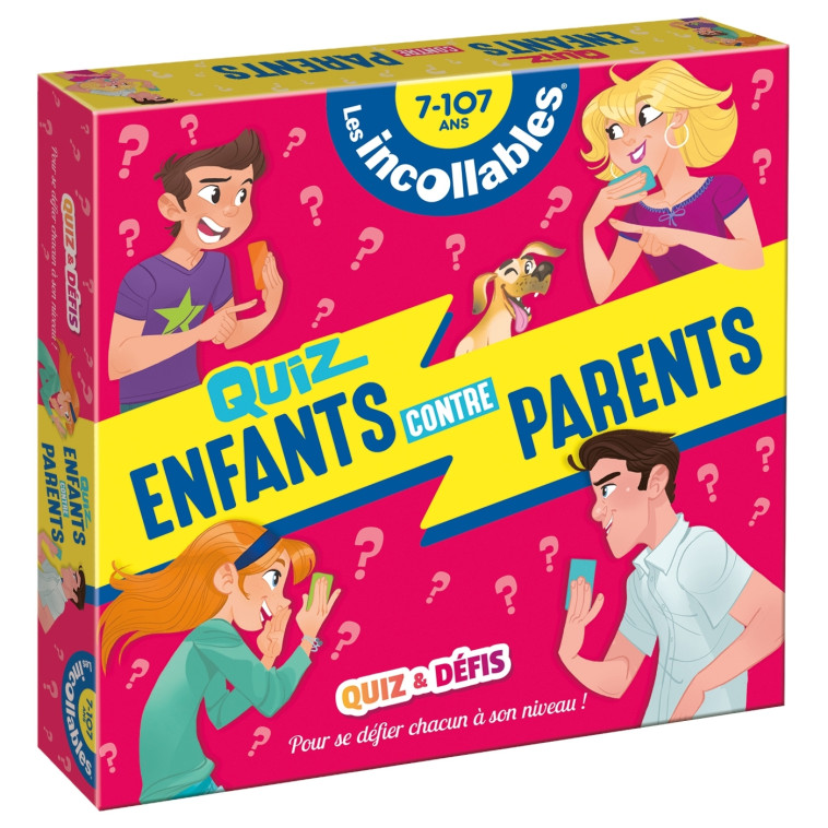 BOITE QUIZ - INCOLLABLES FAMILLE - ENFANTS VS PARENTS - QUIZ ET DEFIS -   - PLAY BAC