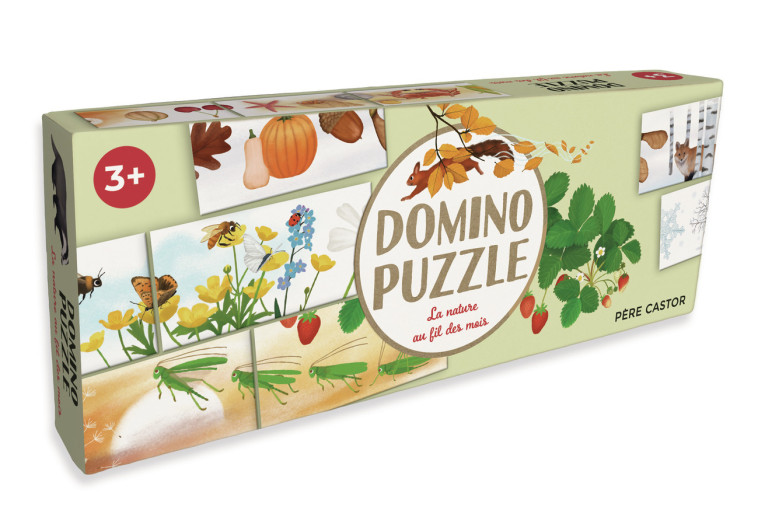 DOMINO PUZZLE - LA NATURE AU FIL DES MOIS - Adeline Ruel - PERE CASTOR