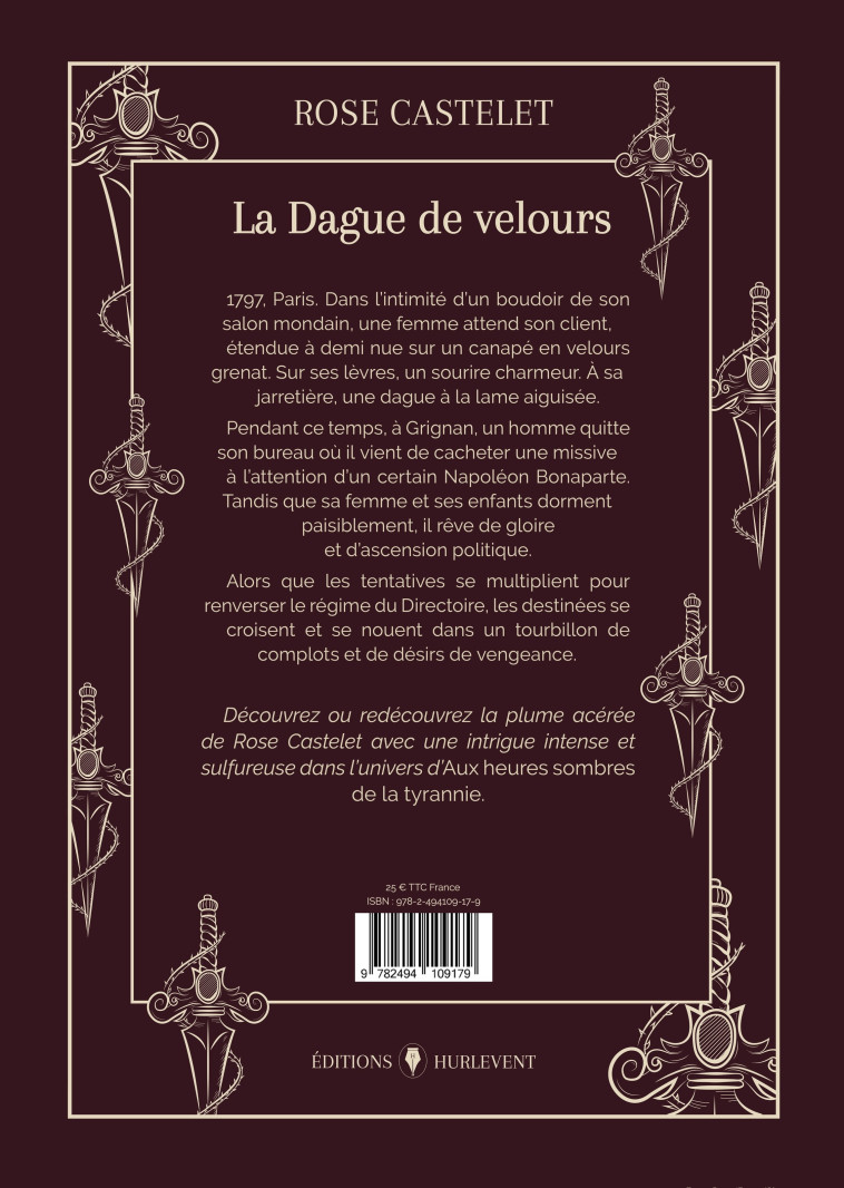 La Dague de velours - Rose Castelet - HURLEVENT